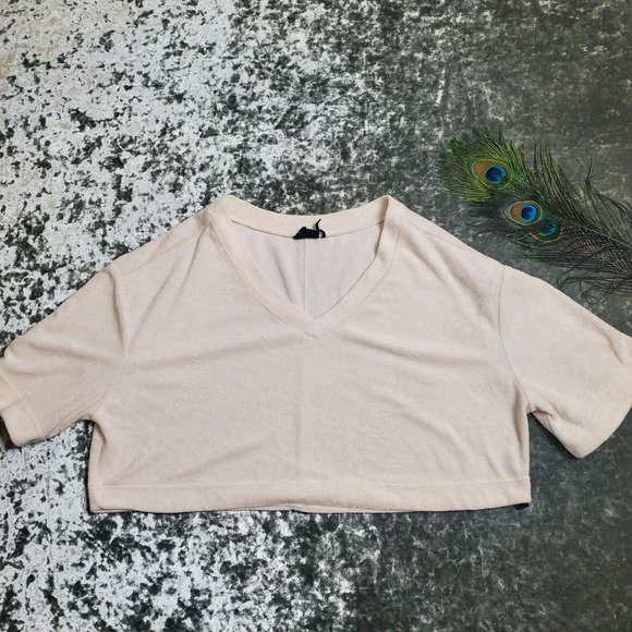 Out from Under Terry Cloth Cropped Tee - Picture 1 of 5